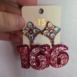 ITS Sense Hot Pink Sixteen Dangle Earrings NWT